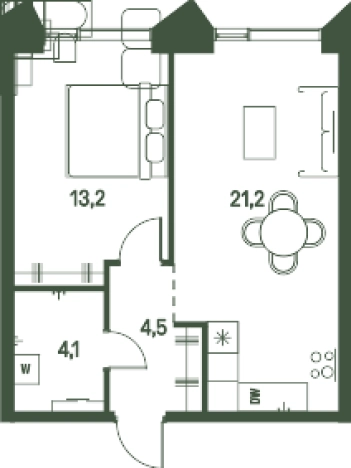 Купить однокомнатную квартиру в новостройках у метро Стрешнево в Москве. Вариант № 143475, 0, площадь -  квм, цена 26049400 рублей