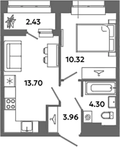 Купить квартиру в ЖК Загляденье в Ленинградской области. Вариант № 6631691, 0, площадь -  квм, цена 5594280 рублей