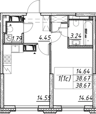 Купить двухкомнатную квартиру в новостройках у метро Елизаровская в Санкт-Петербурге. Вариант № 7849803, 0, площадь -  квм, цена 11395391 рублей