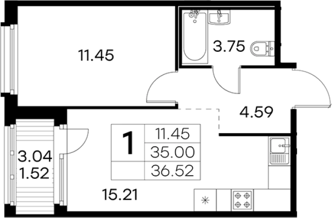Купить двухкомнатную квартиру в новостройках у метро Парнас в Санкт-Петербурге. Вариант № 4807770, 0, площадь -  квм, цена 7239999 рублей
