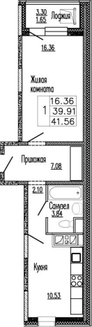 Купить однокомнатную квартиру в Хотькове. Вариант № 139357, 0, площадь -  квм, цена 5195000 рублей