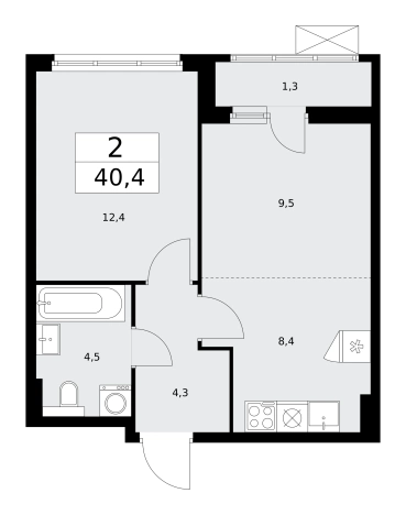 Купить двухкомнатную квартиру в ЖК Бунинские кварталы в Москве. Вариант № 489469, 0, площадь -  квм, цена 15106368 рублей
