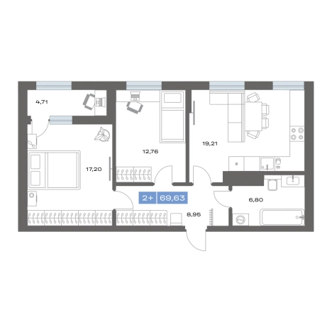 Купить квартиру в новостройках в ЖК "Пятнашка" в Тобольске. Вариант № 101680, 0, площадь -  квм, цена 6750000 рублей