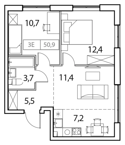 Купить трехкомнатную квартиру в ЖК Новый Зеленоград в Московской области. Вариант № 98779, 0, площадь - квм, цена 10458701 рублей