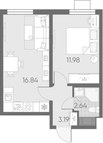 Купить двухкомнатную квартиру в новостройках в ЖК Морская миля в Санкт-Петербурге. Вариант № 6890596, 0, площадь -  квм, цена 9513192 рублей