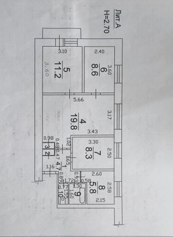 Купить четырехкомнатную квартиру в Приморском крае. Вариант № 7987537, 2, площадь -  квм, цена 6000000 рублей