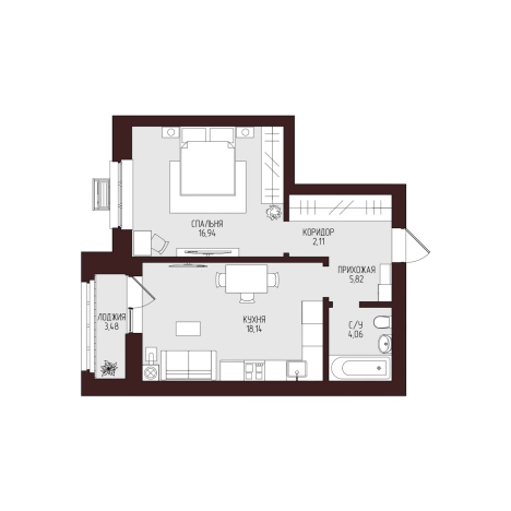 Купить квартиру в новостройках в Иванове. Вариант № 132706, 1, площадь -  квм, цена 5360000 рублей