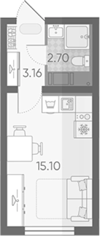 Купить Студию на улице Пахомовская в Санкт-Петербурге. Вариант № 7606453, 0, площадь -  квм, цена 4640480 рублей