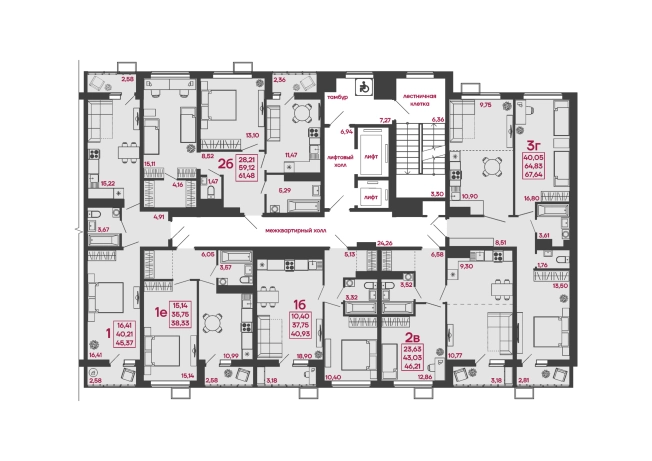 Купить однокомнатную квартиру в новостройках в ЖК Жилой комплекс "Сити-квартал на Измайлова" в Пензе. Вариант № 7606014, 1, площадь -  квм, цена 4187651 рублей