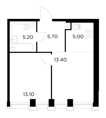 Купить квартиру в ЖК INJOY в Москве. Вариант № 9104656, 1, площадь - квм, цена 23348000 рублей