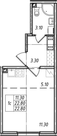 Купить квартиру в новостройках у метро Проспект Большевиков в Ленинградской области. Вариант № 7599097, 0, площадь -  квм, цена 3574264 рублей