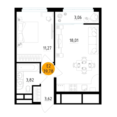 Купить квартиру в новостройках в ЖК Смарт квартал «Центральный» в Рязани. Вариант № 155130, 0, площадь -  квм, цена 5170207 рублей