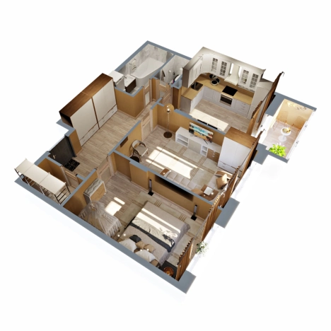 Купить квартиру в новостройках в Коврове. Вариант № 9232773, 6, площадь -  квм, цена 6086850 рублей