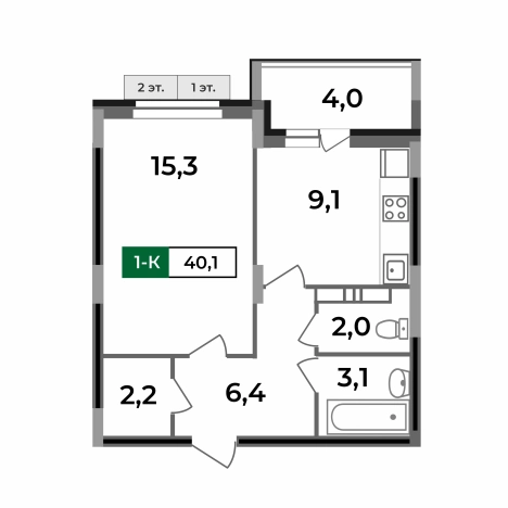Купить квартиру в новостройках в ЖК Маршал в Коврове. Вариант № 2731720, 1, площадь -  квм, цена 4328795 рублей