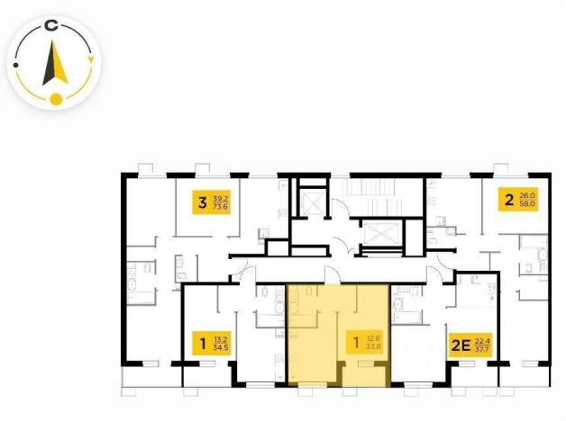 Купить однокомнатную квартиру в Микрорайоне Строитель, Мытищи в Мытищах. Вариант № 7943242, 20, площадь -  квм, цена 6800000 рублей