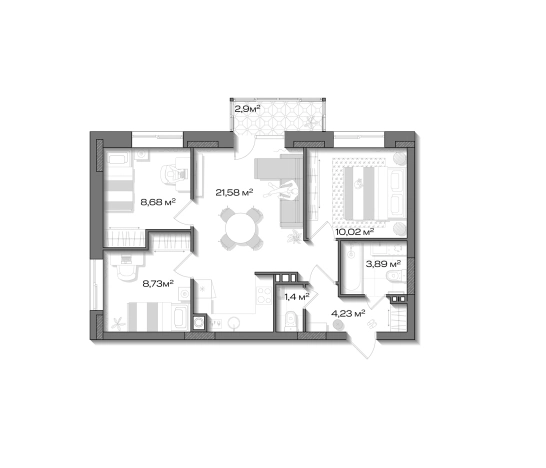 Купить трехкомнатную квартиру на улице Красных Сосен в Кировске. Вариант № 8937413, 0, площадь -  квм, цена 8345700 рублей