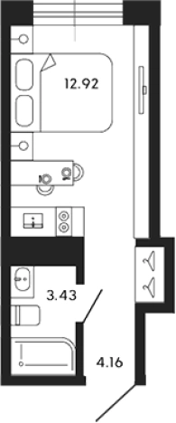 Купить Студию на улице Ремесленная в Санкт-Петербурге. Вариант № 4159336, 0, площадь -  квм, цена 15690150 рублей