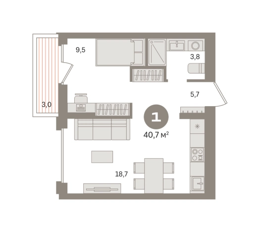 Купить однокомнатную квартиру в новостройках у метро Домодедовская в Московской области. Вариант № 8615680, 0, площадь - квм, цена 8370000 рублей