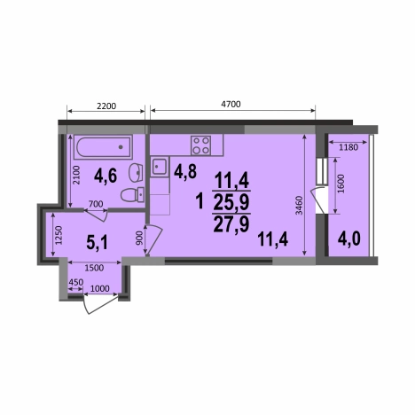Купить квартиру в ЖК "Смоленская 3А" в смарт-квартале VERIZINO life в Владимире. Вариант № 146157, 0, площадь -  квм, цена 3392640 рублей