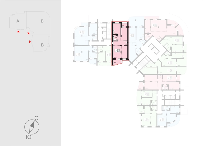 Купить трехкомнатную квартиру в ЖК Отражение в Владимире. Вариант № 73983, 1, площадь -  квм, цена 11877500 рублей