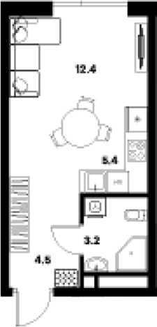 Купить квартиру в новостройках у метро Спартак в Москве. Вариант № 128079, 0, площадь -  квм, цена 15735084 рублей