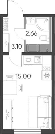 Купить квартиру в новостройках в ЖК Ручьи 2 в Санкт-Петербурге. Вариант № 7608611, 0, площадь -  квм, цена 4773267 рублей