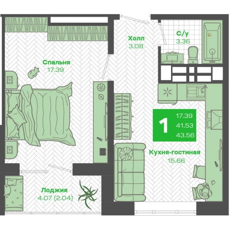 Купить квартиру в новостройках в ЖК Зелёный бульвар 2 в Владивостоке. Вариант № 6058837, 0, площадь -  квм, цена 7600000 рублей