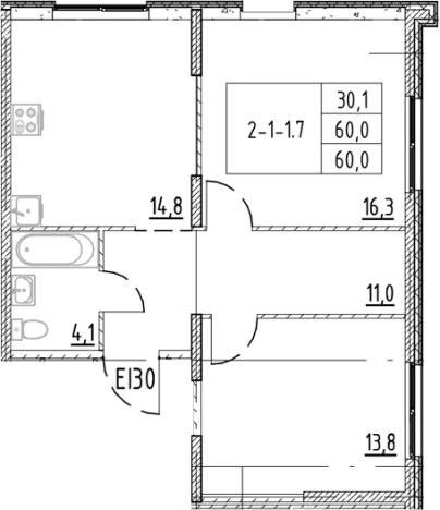 Купить двухкомнатную квартиру у метро Девяткино в Ленинградской области. Вариант № 8780145, 0, площадь -  квм, цена 12049189 рублей