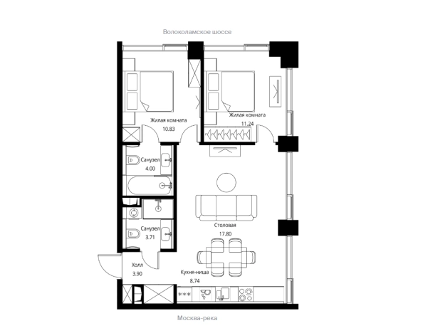 Купить квартиру у метро Мякинино в Москве. Вариант № 33154, 0, площадь - квм, цена 23000000 рублей