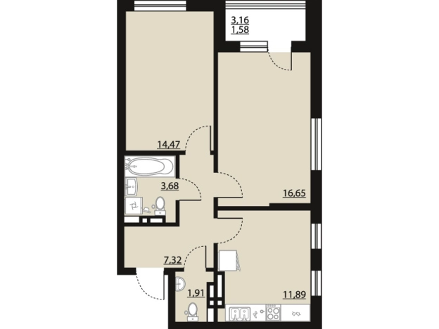 Купить квартиру на улице Московский проспект в Воронеже. Вариант № 120350, 0, площадь -  квм, цена 8914932 рублей