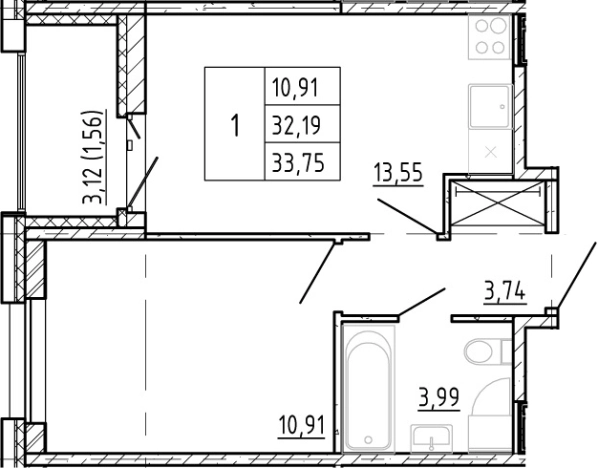 Купить двухкомнатную квартиру в ЖК Полис Новоселье в Ленинградской области. Вариант № 87295, 0, площадь -  квм, цена 5688888 рублей