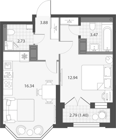 Купить квартиру у метро Елизаровская в Санкт-Петербурге. Вариант № 7851188, 0, площадь - квм, цена 13002073 рублей