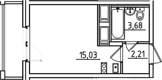 Купить Студию у метро Девяткино в Санкт-Петербурге. Вариант № 7790244, 0, площадь -  квм, цена 4965750 рублей