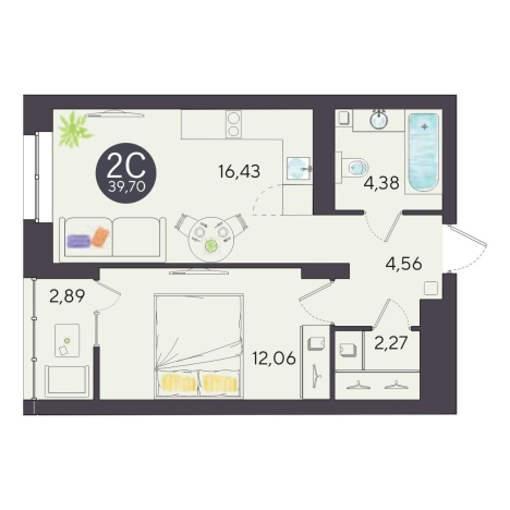 Купить двухкомнатную квартиру в Микрорайоне Лесоперевалка, Ленинский район в Новосибирске. Вариант № 9930270, 0, площадь -  квм, цена 7851000 рублей