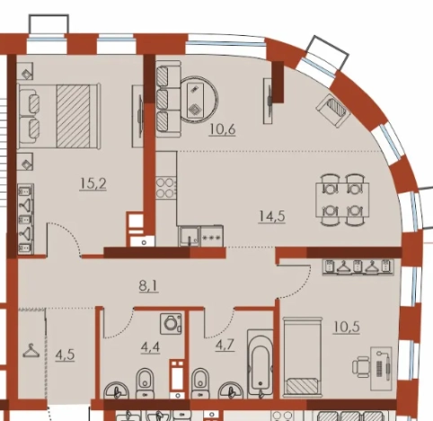 Купить квартиру в ЖК N1 Первый дом в Нижнем в Нижнем Новгороде. Вариант № 124915, 0, площадь -  квм, цена 12535849 рублей
