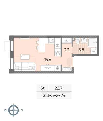 Купить Студию у метро Боровское шоссе в Москве. Вариант № 8182936, 0, площадь -  квм, цена 10130033 рублей