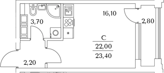 Купить Студию в новостройках в ЖК Тайм Сквер в Санкт-Петербурге. Вариант № 8102428, 0, площадь -  квм, цена 6398486 рублей