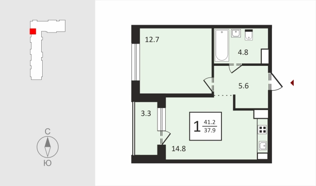 Купить квартиру в ЖК Квартал Новаторов в Владимире. Вариант № 130636, 1, площадь -  квм, цена 4587800 рублей