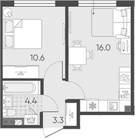 Купить квартиру в новостройках у метро Купчино в Санкт-Петербурге. Вариант № 7597160, 0, площадь -  квм, цена 8973566 рублей