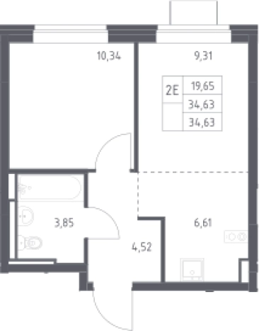 Купить квартиру в Видном. Вариант № 2640731, 0, площадь - квм, цена 6109902 рублей