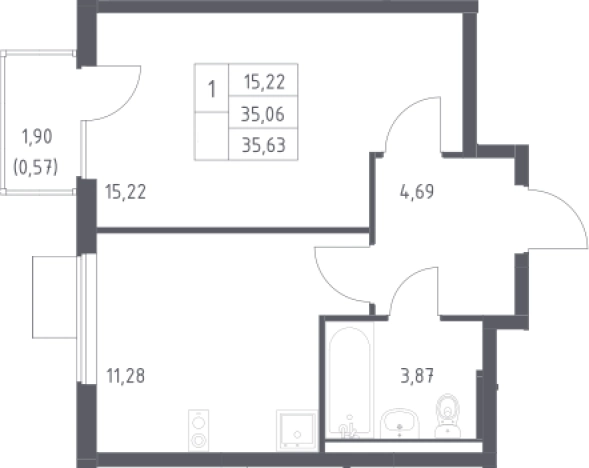 Купить квартиру в ЖК Горки Парк в Московской области. Вариант № 2486666, 0, площадь -  квм, цена 7063256 рублей