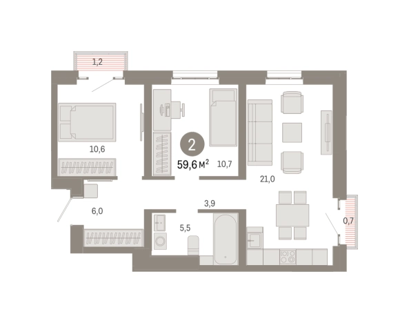 Купить двухкомнатную квартиру в новостройках в ЖК Метроном в Москве. Вариант № 131227, 0, площадь -  квм, цена 20260000 рублей