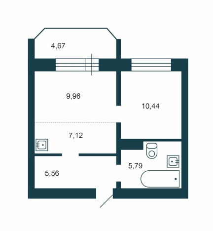 Купить двухкомнатную квартиру в Новосибирской области. Вариант № 9884354, 10, площадь -  квм, цена 4950000 рублей