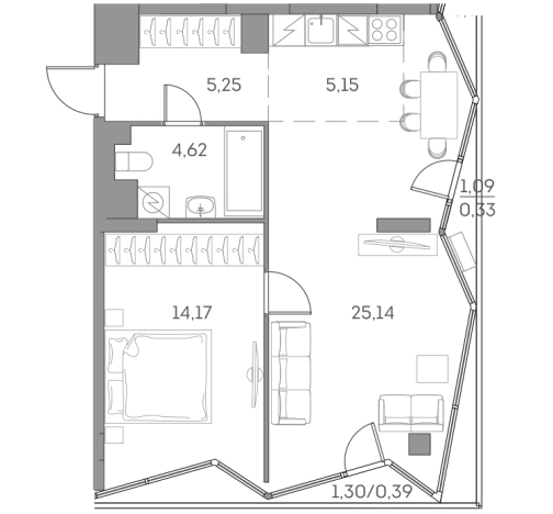 Купить квартиру в ЖК Аквилон Beside 2.0 в Москве. Вариант № 842159, 0, площадь - квм, цена 21541726 рублей