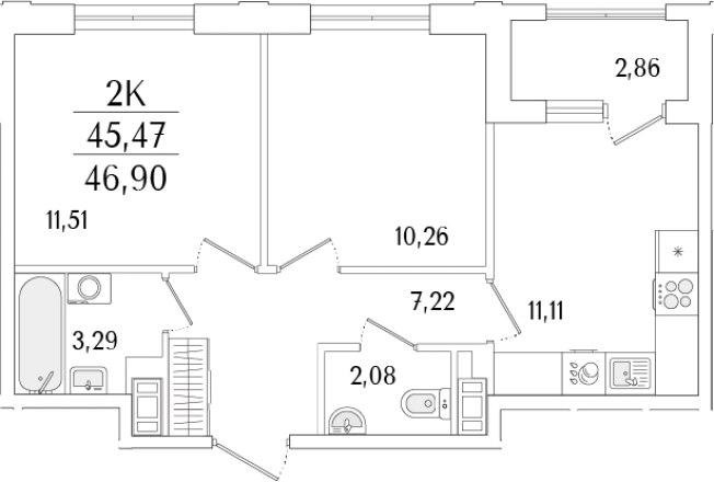 Купить двухкомнатную квартиру в новостройках в ЖК Гранат в Санкт-Петербурге. Вариант № 6258528, 0, площадь -  квм, цена 18055934 рублей