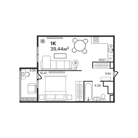 Купить однокомнатную квартиру на улице Малая Каменная в Выборге. Вариант № 7828100, 0, площадь -  квм, цена 5916000 рублей