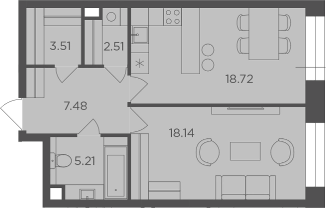 Купить однокомнатную квартиру у метро Автозаводская в Москве. Вариант № 107948, 0, площадь -  квм, цена 31252568 рублей
