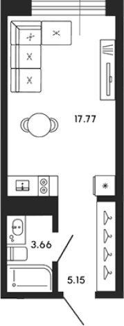 Купить Студию на улице Ремесленная в Санкт-Петербурге. Вариант № 8337444, 0, площадь -  квм, цена 27450495 рублей