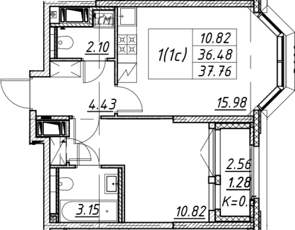 Купить двухкомнатную квартиру в новостройках в ЖК Цивилизация на Неве в Санкт-Петербурге. Вариант № 7849851, 0, площадь -  квм, цена 12072325 рублей