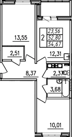 Купить двухкомнатную квартиру в новостройках в ЖК Меридиан.Шушары в Санкт-Петербурге. Вариант № 6888030, 0, площадь -  квм, цена 8173165 рублей